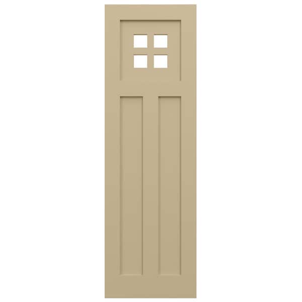 Ekena Millwork True Fit PVC San Antonio Mission Style Fixed Mount Shutters, Natural Twine, 12W x 51H, PR - TFP001ST12X051NT