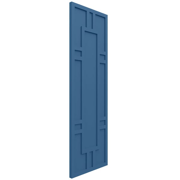 Ekena Millwork True Fit PVC Hastings Fixed Mount Shutters, Sojourn Blue, 12W x 30H, PR - TFP001HS12X030HB