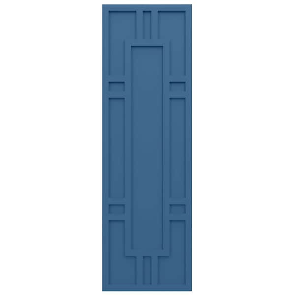 Ekena Millwork True Fit PVC Hastings Fixed Mount Shutters, Sojourn Blue, 12W x 30H, PR - TFP001HS12X030HB