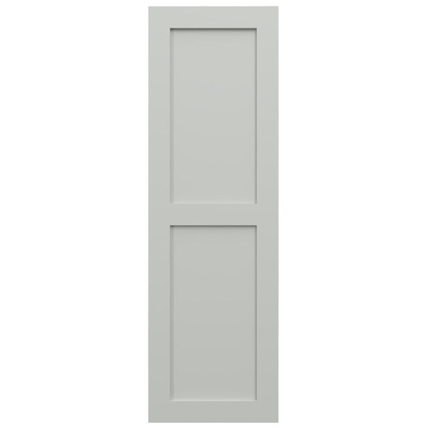 Ekena Millwork True Fit PVC Two Equal Flat Panel Shutters, Hailstorm Gray, 18W x 72H, PR - TFP101FPF18X072ST