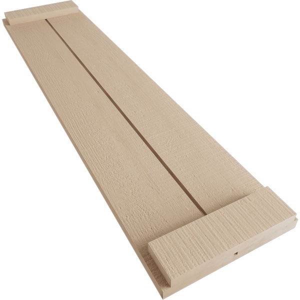 Ekena Millwork Rustic Two Board Joined Board-n-Batten Rough Cedar Faux Wood Shutters w/End Batten, 11W x 54H, PR - SHUBJE11X54RCPR