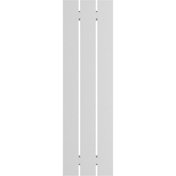 Ekena Millwork True Fit PVC, Three Board Spaced Board-n-Batten Shutters, Track Green , 17 1/8W x 40H, PR - TFP101SBF17X040TG