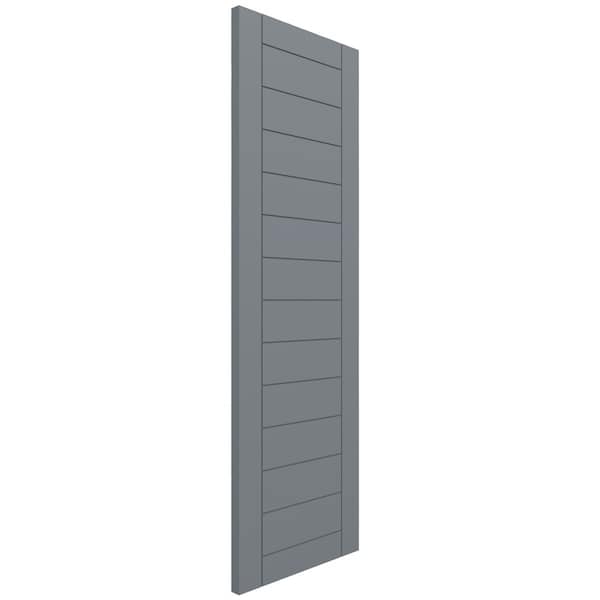 Ekena Millwork True Fit PVC Horizontal Slat Framed Modern Style Fixed Mount Shutters, Ocean Swell, 15W x 27H, PR - TFP001HF15X027CH