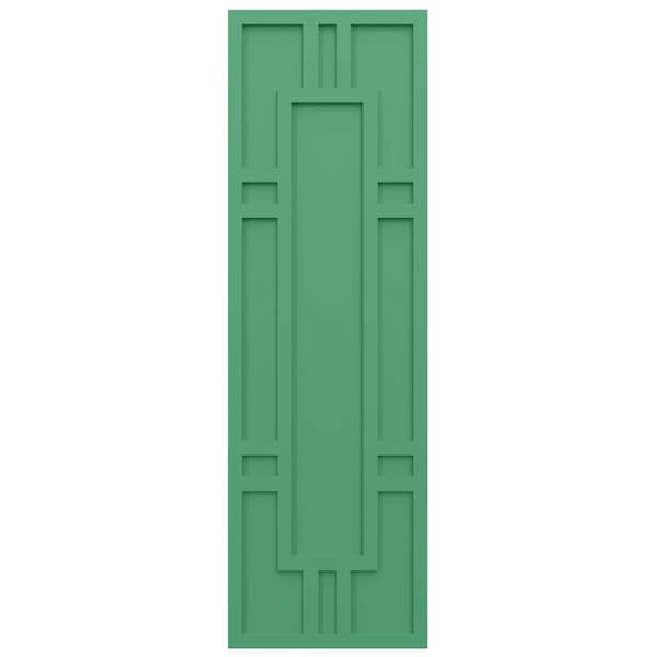 Ekena Millwork True Fit PVC Hastings Fixed Mount Shutters, Lilly Pads, 12W x 28H, PR - TFP001HS12X028LP
