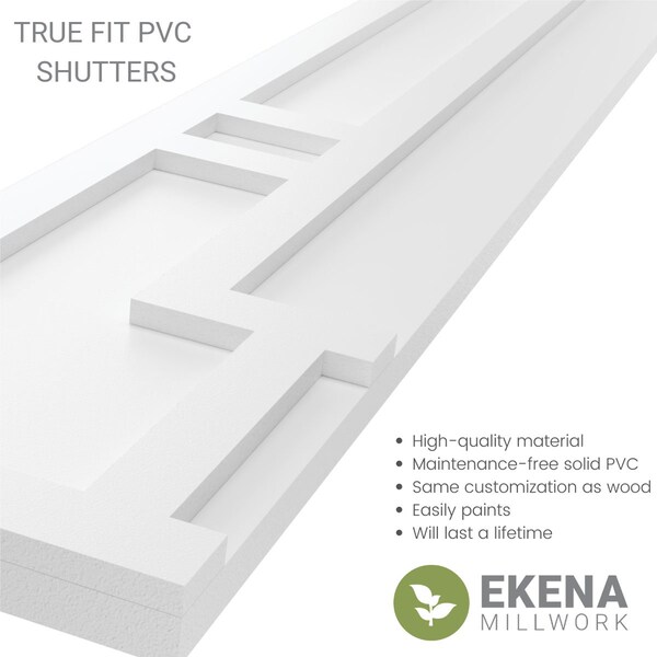 Ekena Millwork True Fit PVC Hastings Fixed Mount Shutters, Lilly Pads, 12W x 28H, PR - TFP001HS12X028LP