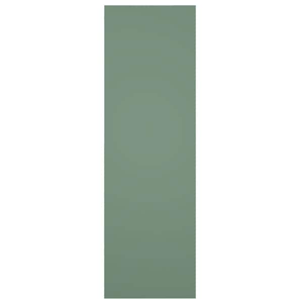 Ekena Millwork True Fit PVC Single Panel Herringbone Modern Style Fixed Mount Shutters, Track Green, 18W x 49H, PR - TFP001HB18X049TG