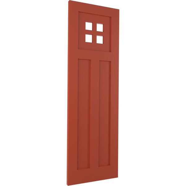 Ekena Millwork True Fit PVC San Antonio Mission Style Fixed Mount Shutters, Colorful Leaves, 15W x 42H, PR - TFP001ST15X042CL