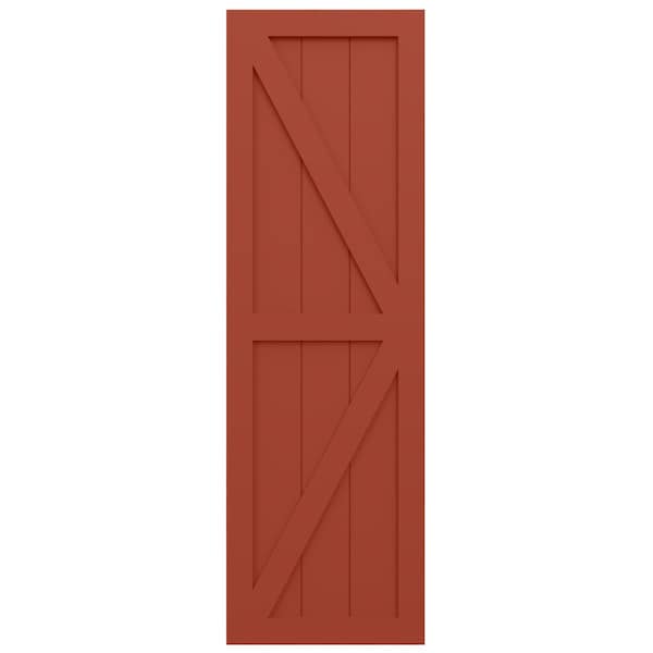 Ekena Millwork True Fit PVC Two Equal Panel Farmhouse Fixed Mount Shutters w/Z-Bar, Colorful Leaves, 12W x 80H, PR - TFP102FH12X080CL