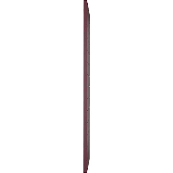 Ekena Millwork True Fit PVC Horizontal Slat Modern Style Fixed Mount Shutters, Wine Red, 12W x 25H, PR - TFP001HZ12X025WR