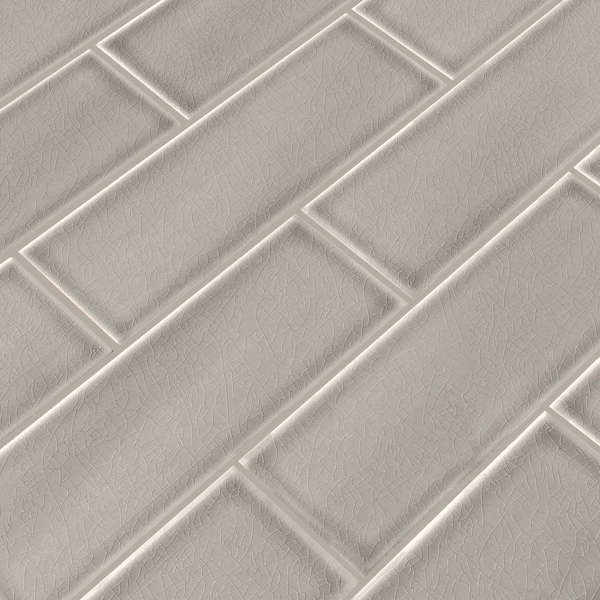 Msi Dove Gray Handcrafted 4 In. X 12 In. Glossy Ceramic Gray Subway Tile, 15PK - ZOR-MD-T-0134