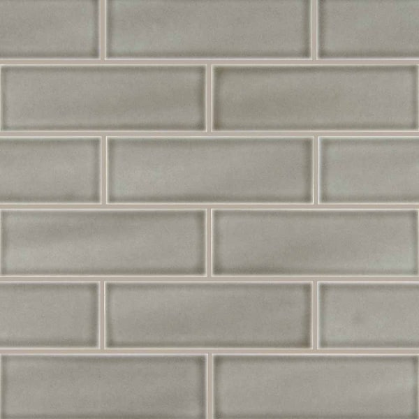 Msi Dove Gray Handcrafted 4 In. X 12 In. Glossy Ceramic Gray Subway Tile, 15PK - ZOR-MD-T-0134