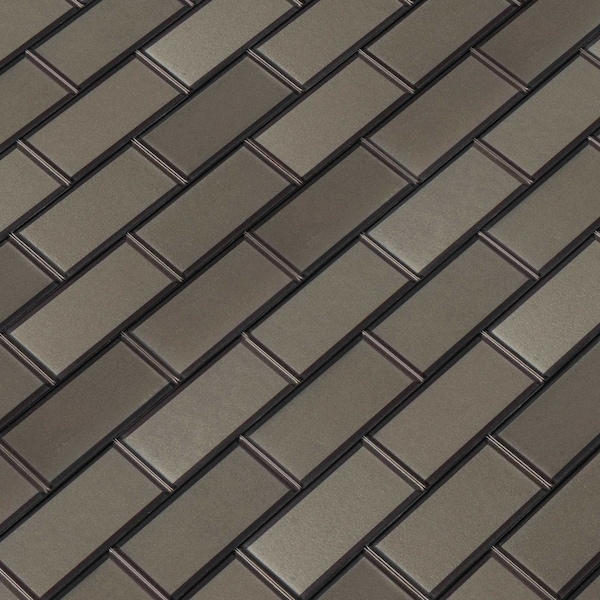 Msi Crisson Bevel Subway Peel And Stick 12 In. X 12 In. X 4 Mm Glass Mosaic Tile, 20PK - ZOR-MD-0260