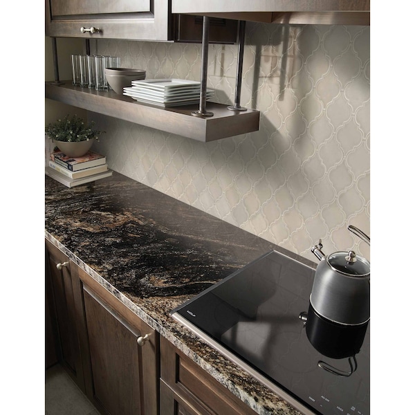 Msi Portico Pearl Arabesque 10.83 In. X 15.5 In. X 8Mm Glossy Ceramic Mesh-Mounted Mosaic Tile, 10PK - ZOR-MD-0240