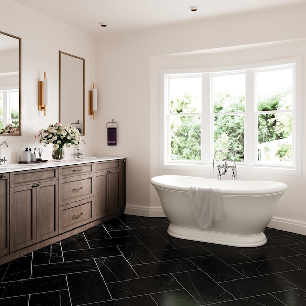 Msi Regallo Marquina Noir 12" X 24" Matte Porcelain Floor And Wall Tile, PK7 - ZOR-PT-0478