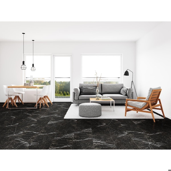 Msi Regallo Marquina Noir 12" X 24" Matte Porcelain Floor And Wall Tile, PK7 - ZOR-PT-0478