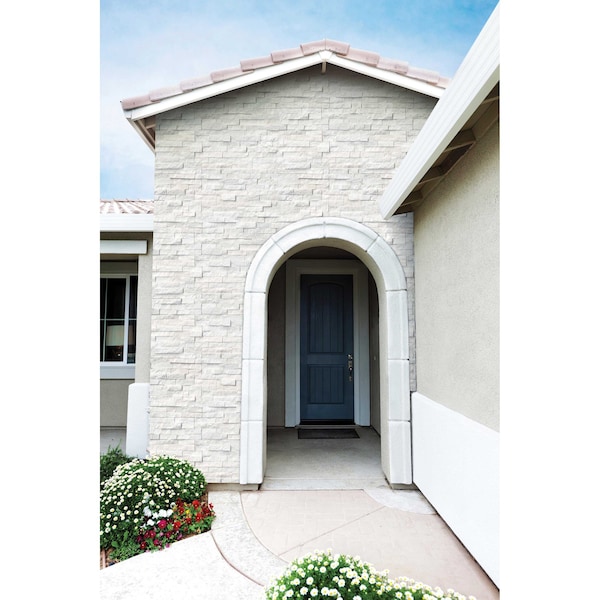 Msi Arctic White Splitface Ledger Corner 6 In. X 18 In. Natural Marble Wall Tile, 6PK - ZOR-PNL-0050