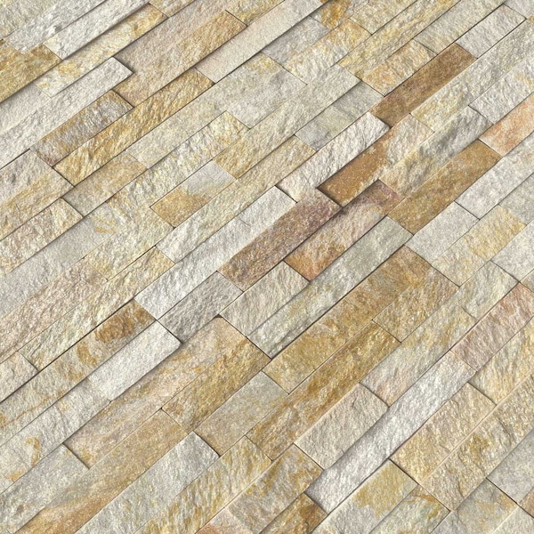 Msi Sparkling Autumn Ledger Panel 6 In. X 24 In. Natural Quartzite Wall Tile, 6PK - ZOR-PNL-0070
