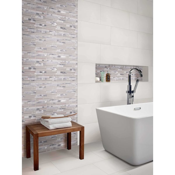 Msi White 12 In. X 24 In. Glazed Porcelain Floor And Wall Tile, 6PK - ZOR-PT-0361