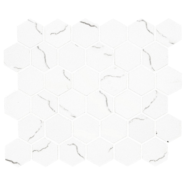 Msi Miraggio Gray Hexagon Sample Matte Porcelain MeshMounted Mosaic Tile - ZOR-MD-0545-SAM