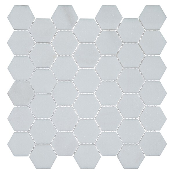 Andova Tiles SAMPLE Channing 2 x 2 Marble Honeycomb Mosaic Floor Use Tile - SAM-ANDCHA127