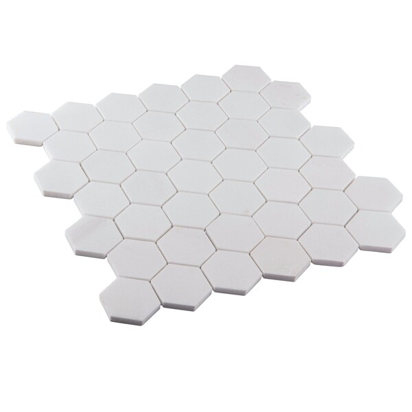 Andova Tiles SAMPLE Channing 2 x 2 Marble Honeycomb Mosaic Floor Use Tile - SAM-ANDCHA127