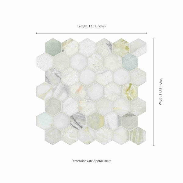 Msi Sample Cloudland Hexagon Polished Marble Mosaic Floor And Wall Tile - ZOR-MD-0653-SAM