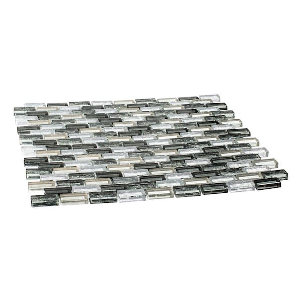 Andova Tiles ANDOVA TILES Highline 0.625" x 1.25" Glass Mosaic Sheet Floor Use Tile - ANDHIG150