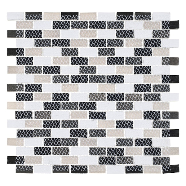 Andova Tiles ANDOVA TILES Highline 0.625" x 1.25" Glass Mosaic Sheet Floor Use Tile - ANDHIG150
