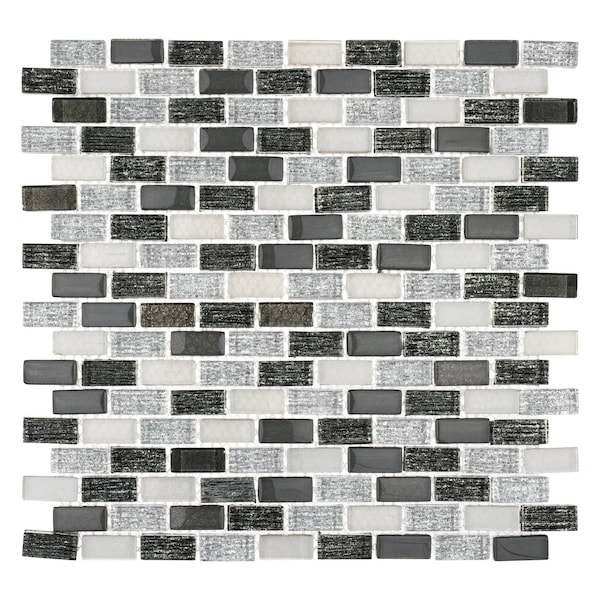Andova Tiles ANDOVA TILES Highline 0.625" x 1.25" Glass Mosaic Sheet Floor Use Tile - ANDHIG150
