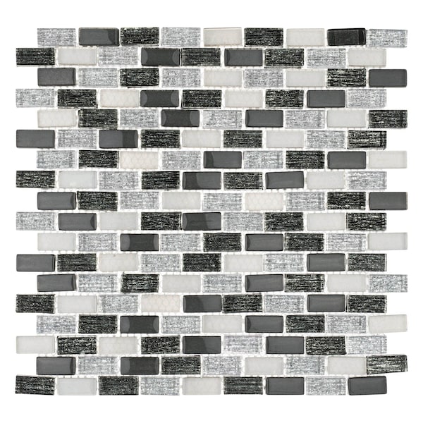 Andova Tiles ANDOVA TILES Highline 0.625" x 1.25" Glass Mosaic Sheet Floor Use Tile - ANDHIG150