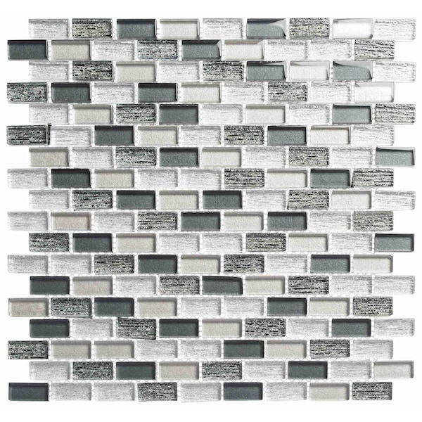 Andova Tiles ANDOVA TILES Highline 0.625" x 1.25" Glass Mosaic Sheet Floor Use Tile - ANDHIG150
