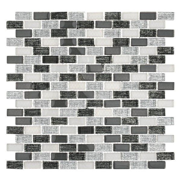 Andova Tiles ANDOVA TILES Highline 0.625" x 1.25" Glass Mosaic Sheet Floor Use Tile - ANDHIG150