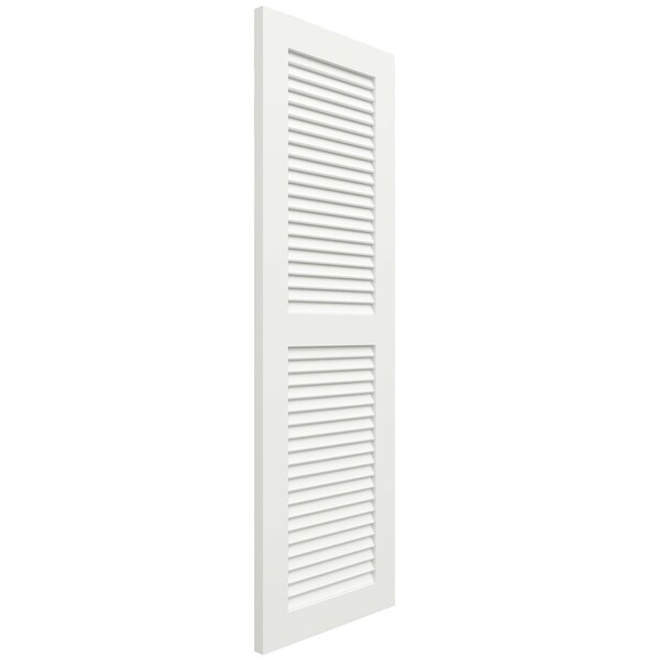 Ekena Millwork True Fit PVC Two Equal Louver Shutters, Unfinished, 12W x 28H, PR - TFP101LVF12X028UN