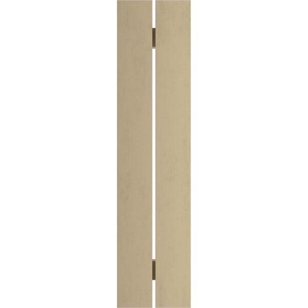 Ekena Millwork Rustic Two Board Spaced Board-n-Batten Pecky Cypress Faux Wood Shutters, 11 1/2"W x 52"H - SHUBSS11X52PCPR