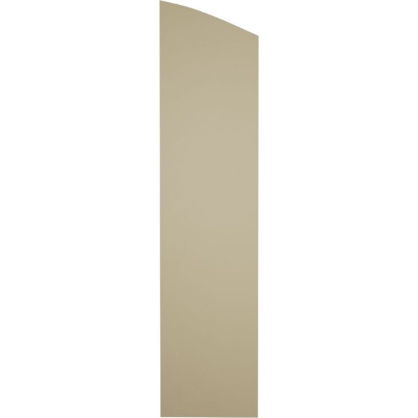 Ekena Millwork Rough Sawn 2 Board Joined Board-n-Batten w/Elliptical Top Faux Wood Shutters, 11W x 58H, PR - SHUBJL11X58RSPR