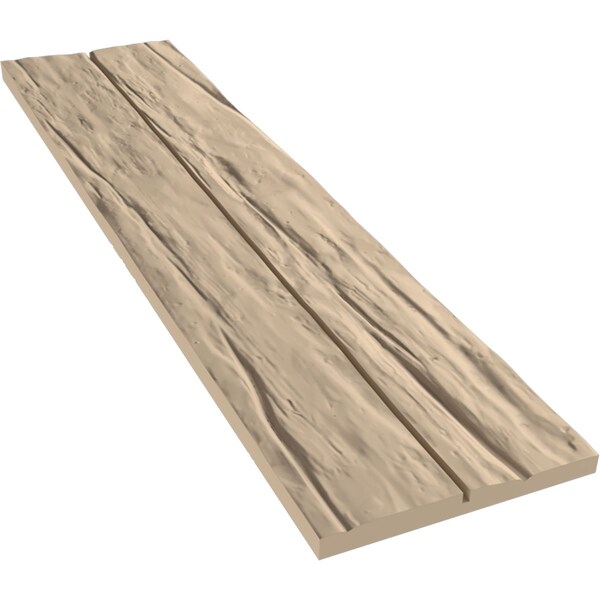 Ekena Millwork Rustic Two Board Joined Board-n-Batten Riverwood Faux Wood Shutters w/No Batten, 11W x 90H, PR - SHUBJN11X90RWPR