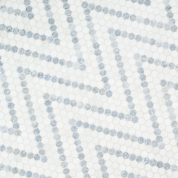 Msi Azula Sazi 10.94 x 13.74 Polished Marble Mosaic Floor And Wall Tile, 10PK - ZOR-MD-0570