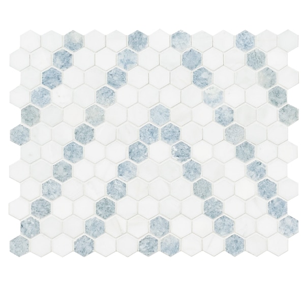 Msi Azula Sazi 10.94 x 13.74 Polished Marble Mosaic Floor And Wall Tile, 10PK - ZOR-MD-0570