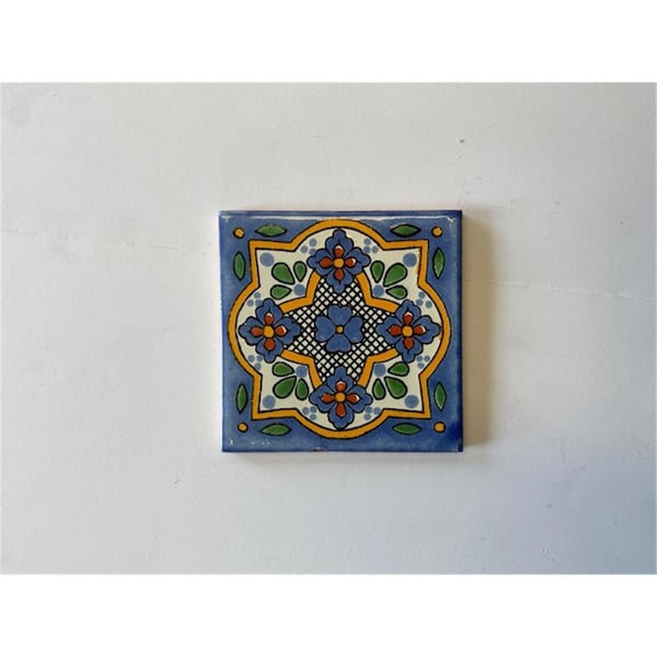 Talavera 4 x 4 in. Mexican Decorative Tiles, L124, 4PK - L124 4X4