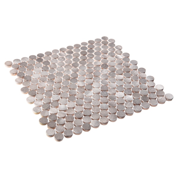 Andova Tiles SAMPLE Orb 075 x 075 Metal Penny Round Mosaic Tile - SAM-ANDORB255