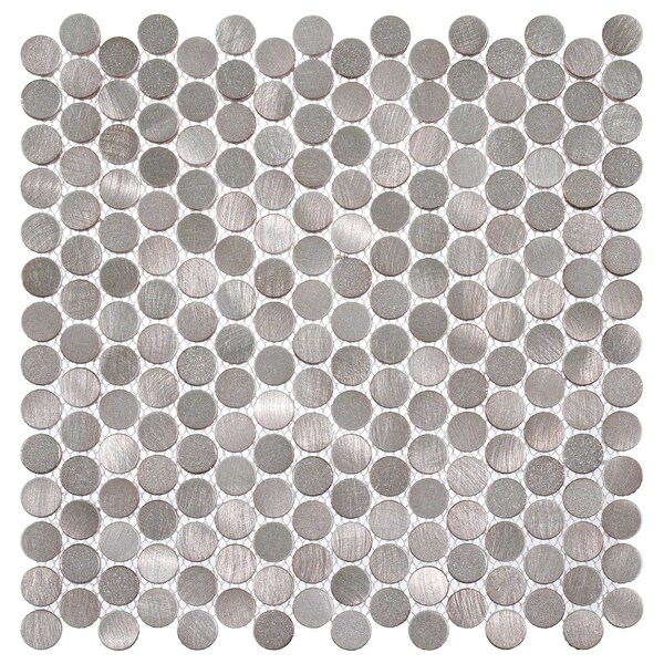 Andova Tiles SAMPLE Orb 075 x 075 Metal Penny Round Mosaic Tile - SAM-ANDORB255