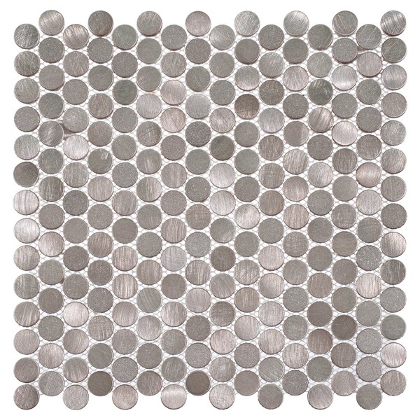 Andova Tiles SAMPLE Orb 075 x 075 Metal Penny Round Mosaic Tile - SAM-ANDORB255