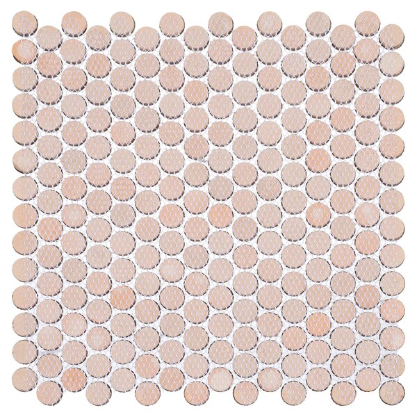 Andova Tiles SAMPLE Orb 075 x 075 Metal Penny Round Mosaic Tile - SAM-ANDORB255