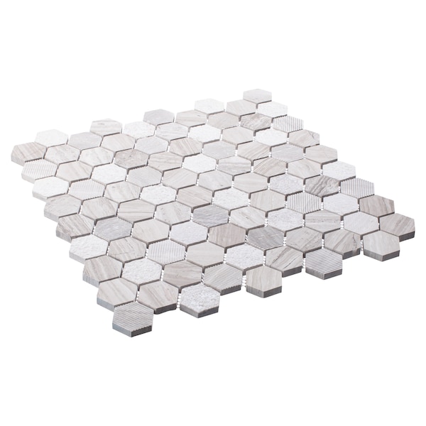 Andova Tiles SAMPLE Amarillo 125 x 125 Natural Stone Honeycomb Mosaic Wall  Floor Tile - SAM-ANDAMA102