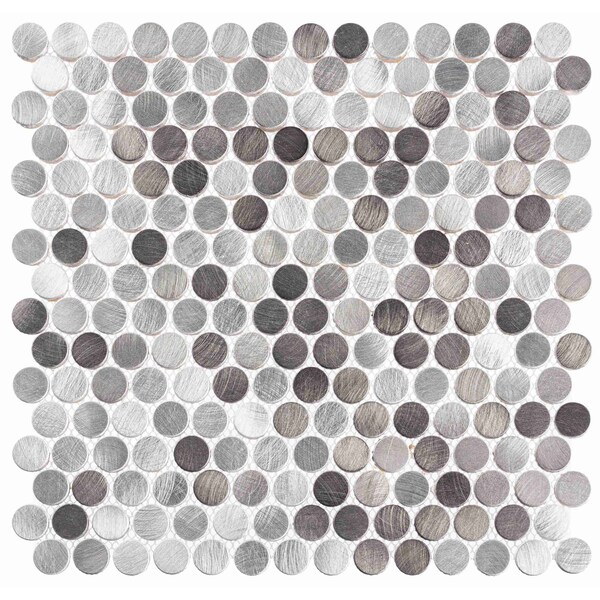 Andova Tiles ANDOVA TILES Orb 0.75" x 0.75" Metal Penny Round Mosaic Tile - ANDORB250