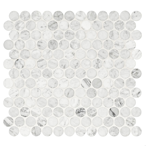 Msi Carrara White 11.7 in. X 12.44 in. Honed Marble Floor And Wall Tile, 10.1 sq ft, 10PK - ZOR-MD-0560