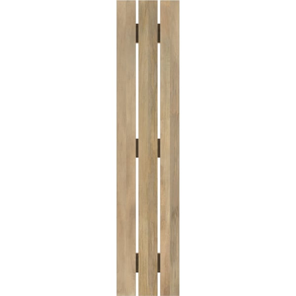 Ekena Millwork Americraft 3-Board (3 Batten) Exterior Real Wood Spaced Board-n-Batten Shutters, ARW401SB311X63UNH, PR - ARW401SB311X63UNH