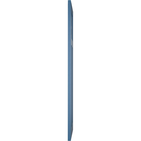 Ekena Millwork True Fit PVC San Antonio Mission Style Fixed Mount Shutters, Sojourn Blue, 15W x 52H, PR - TFP001ST15X052HB