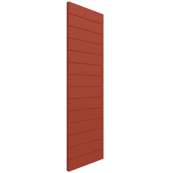 Ekena Millwork True Fit PVC Horizontal Slat Modern Style Fixed Mount Shutters, Colorful Leaves, 12W x 28H, PR - TFP001HZ12X028CL