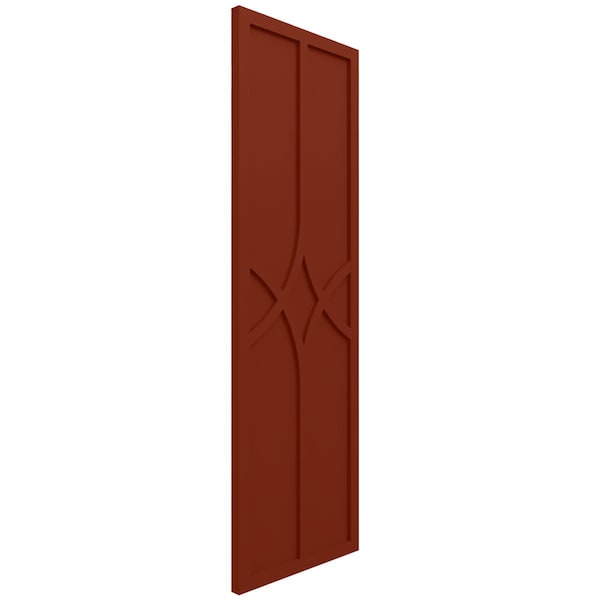 Ekena Millwork True Fit PVC Cedar Park Fixed Mount Shutters, Pepper Red, 18W x 79H, PR - TFP001CP18X079MR